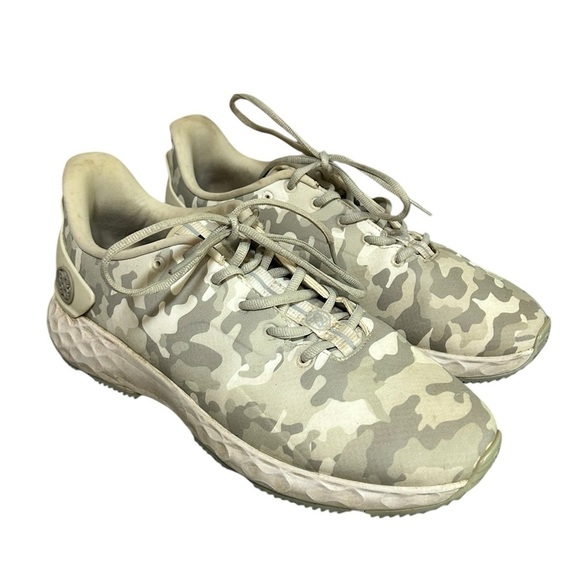 G Fore MG4 Men's Snow Camo Pattern Lace Up Molded Golf Golfing Shoes Size 10.5 - Picture 1 of 9
